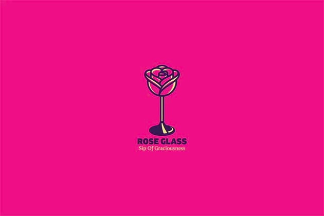 Rose Glass Logo Template