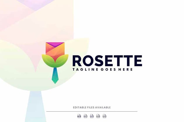Multicolour Rose Logo Design