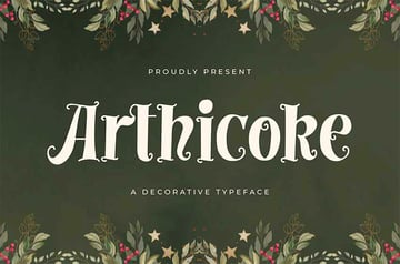 Arthicoke Decorative Display Fonts