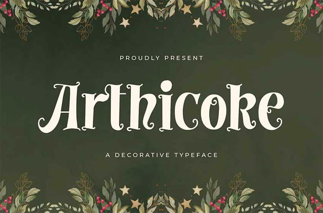 Arthicoke Decorative Display Fonts