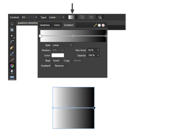 how to add gradient in affinity designer