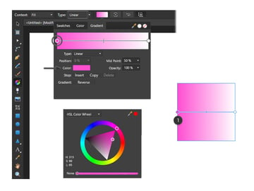 how to change the start stop color of a gradient