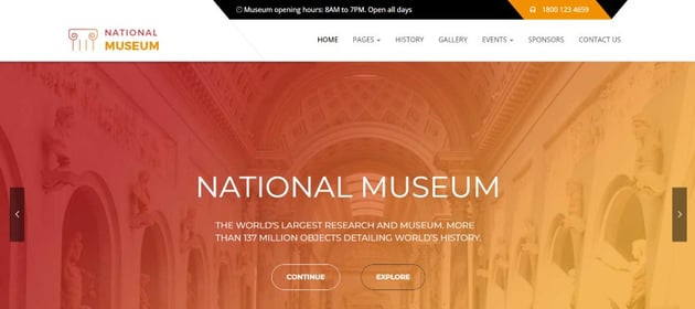 Museum - Responsive WordPress Theme