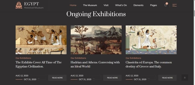 Egypt - Museum & Exhibition WordPress Theme