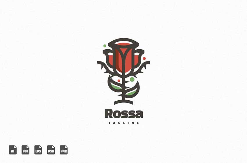 Rossa Red Rose Logo