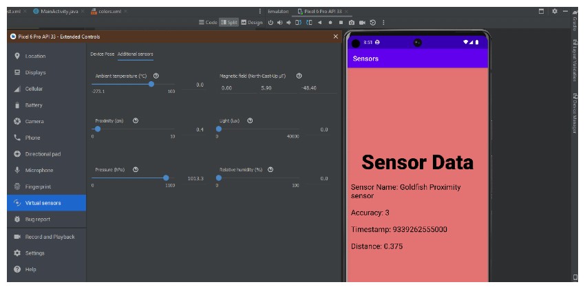 Android Emulator Proximity Sensor
