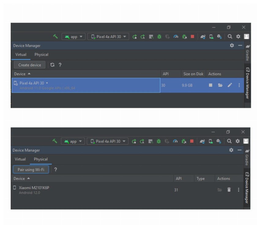 Android Studio Device Manager