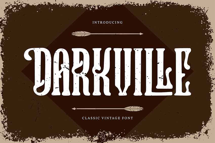Darkville Decorative Font Styles