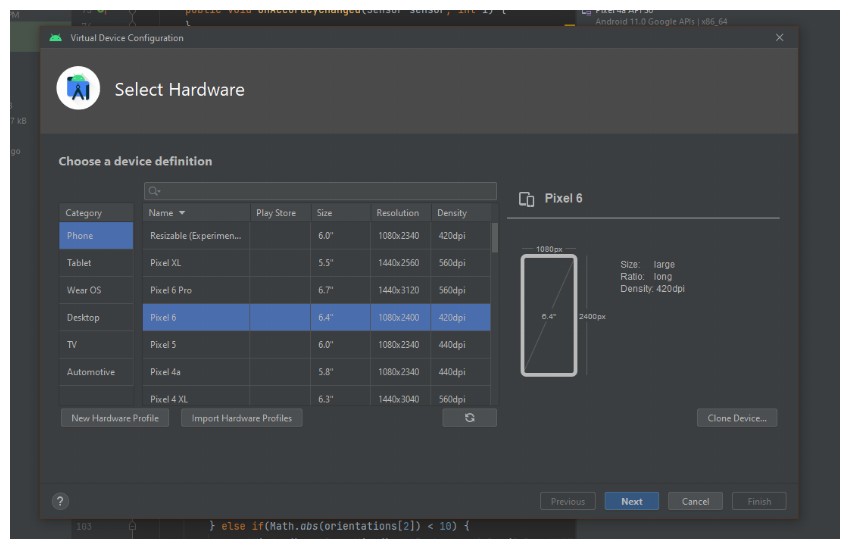 Virtual Device Configuration Windows