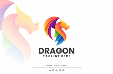Dragon Gradient Colorful Logo
