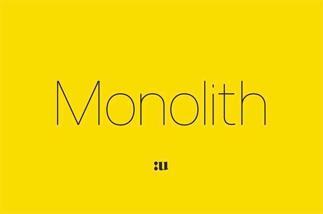 Monolith Typeface
