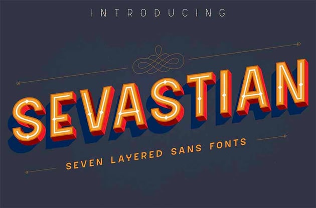 Sebastian Shadow Font