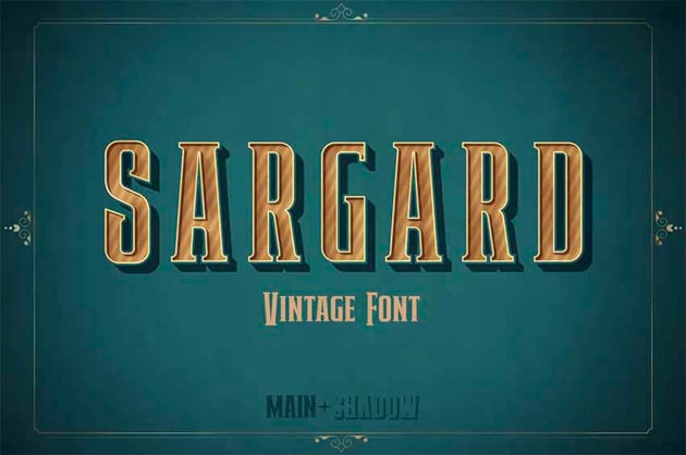 Sargard Shadow Letter Font