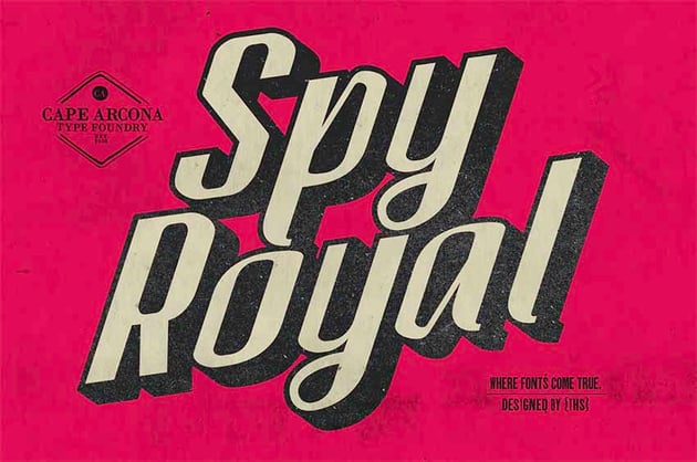 Spy Royal Shadow Fonts