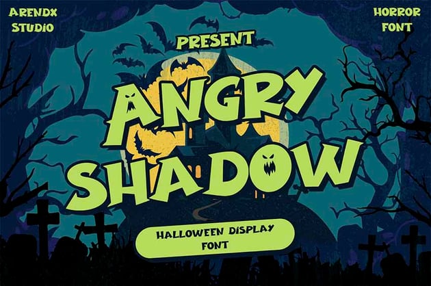 Angry Shadow Horror Font