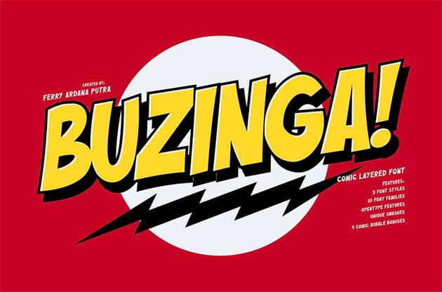 Buzinga Block Shadow Font