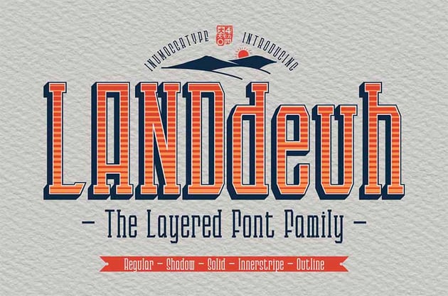 Landdeuh Font Shadowing