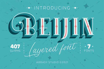 Beijin Stacked Fonts