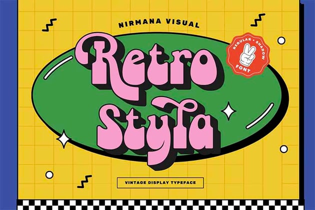 Retro Styla Font Shadowing