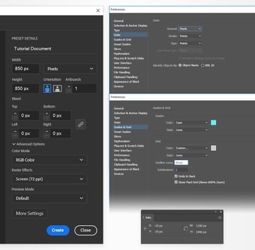 illustrator new document grid