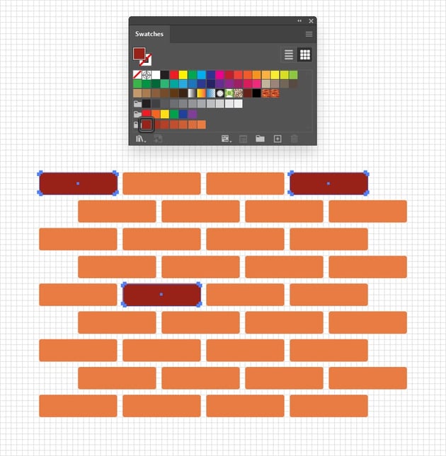 color brick shapes using color from the color group