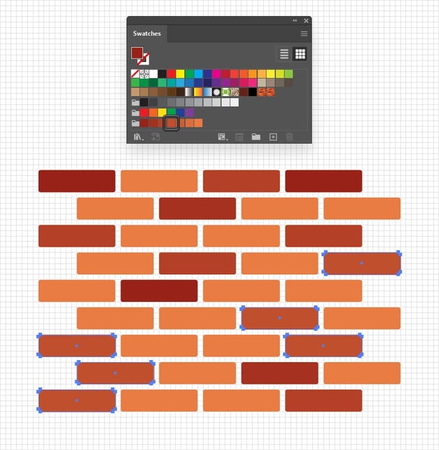 recolor brick shapes using color from the color group