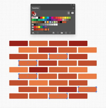 replace the color of the bricks using color from the color group