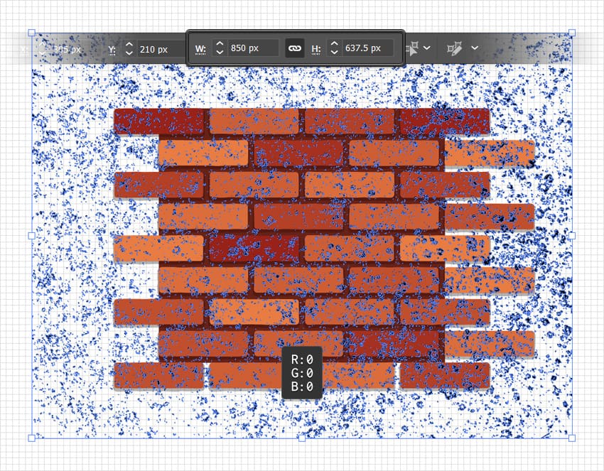 add a texture in illustratora and scale it