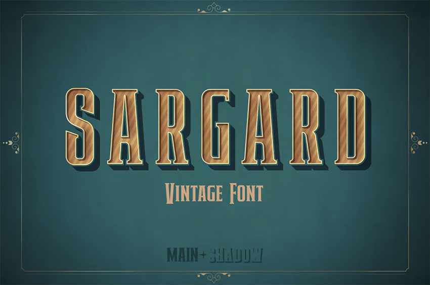 Sargard Shadow Letter Font