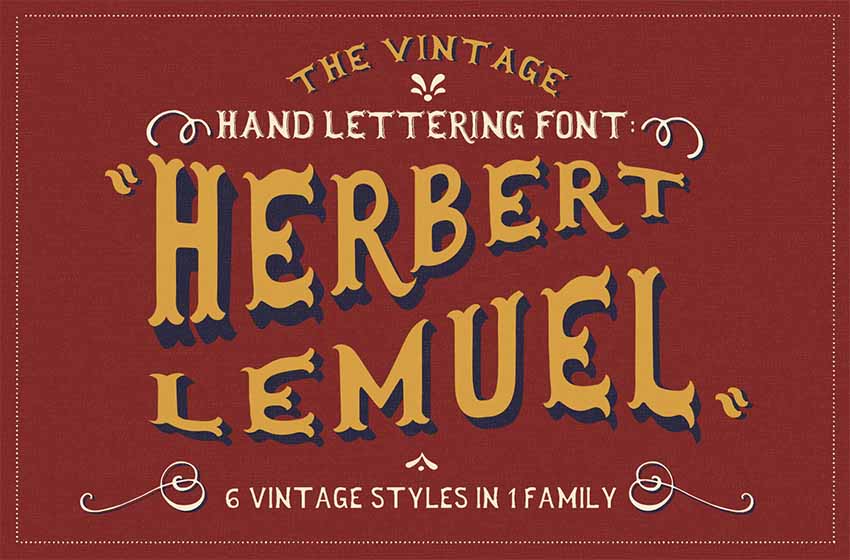 Herbert Lemuel Font with Shadow