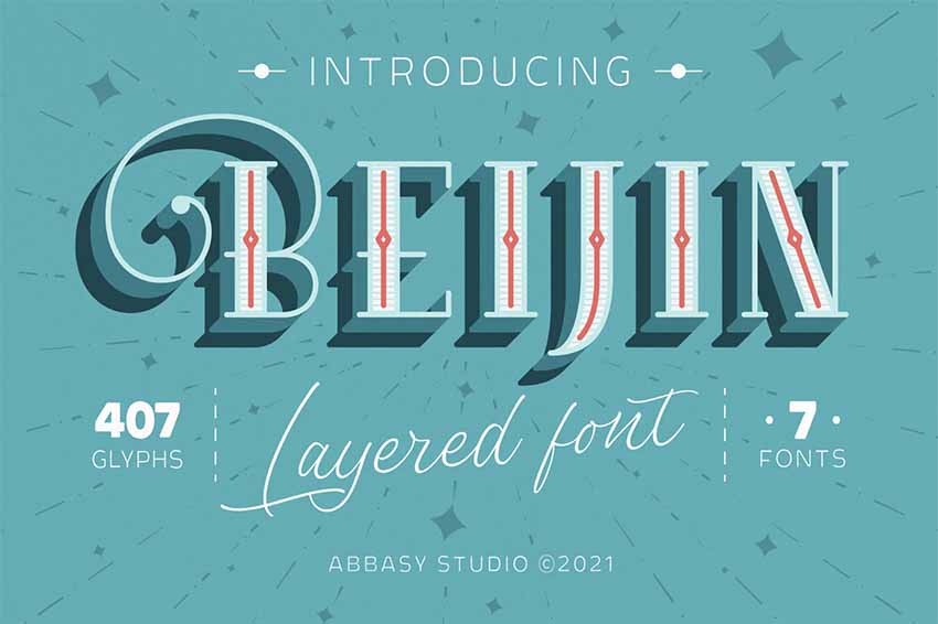 Beijin Stacked Fonts