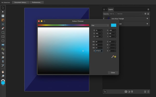 affinity publisher color chooser