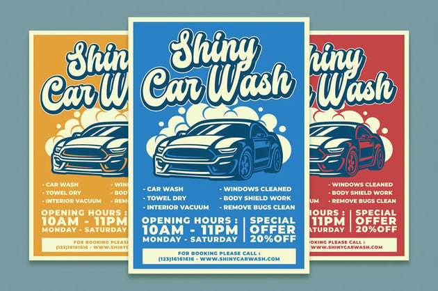 car wash template design