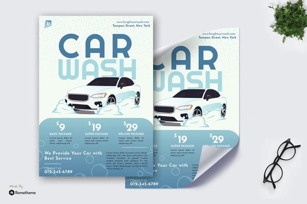 car wash flyer template