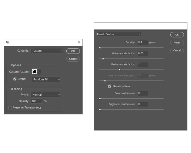 filling layer with pattern