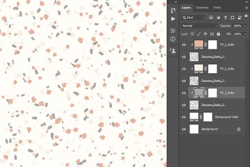 creating more terrazzo parts layers