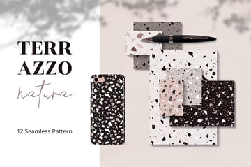 terrazzo natura seamless pattern