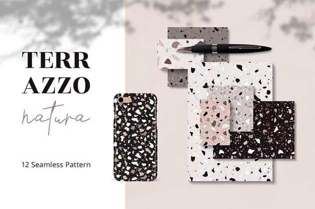 terrazzo natura seamless pattern