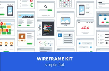 Simple Flat UX Wireframe Kit
