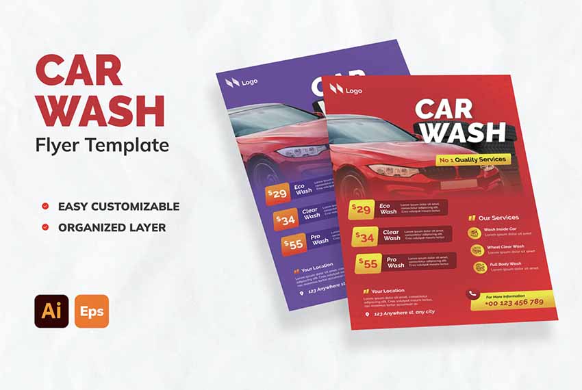 Car Wash Price List Template