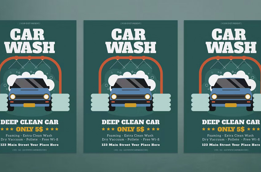 car wash flyer