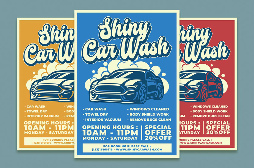 car wash template design