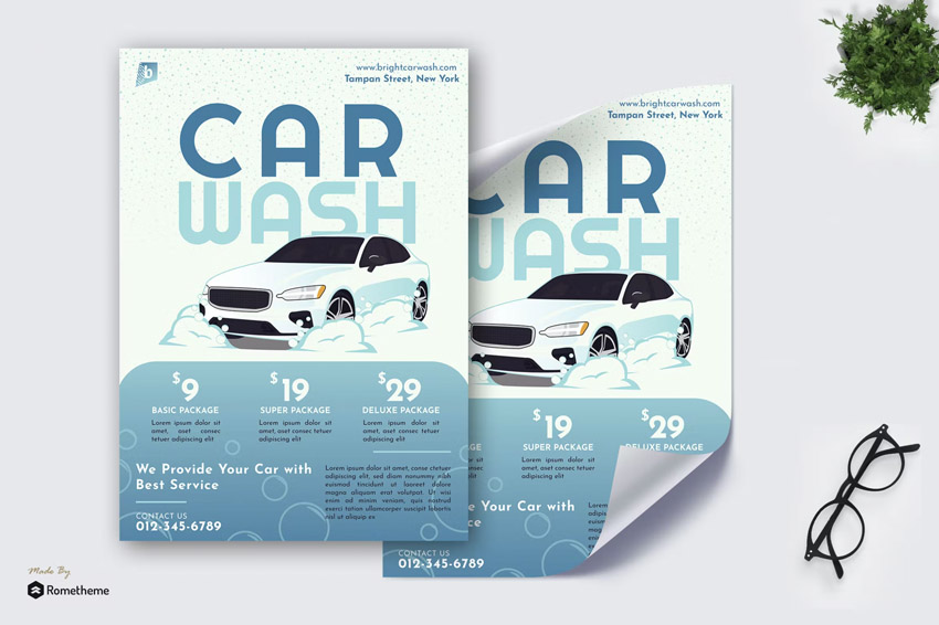 car wash flyer template