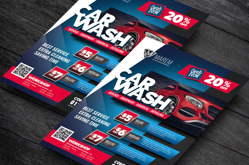 car wash flyers