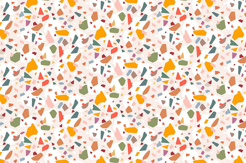 colorful seamless terrazzo pattern