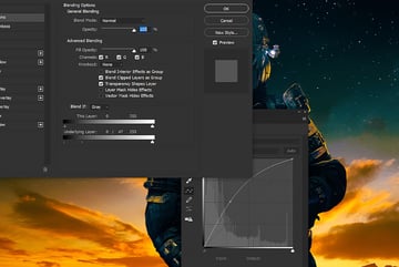 brighten the edges of the subject using Curves 