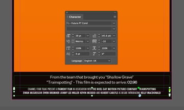 condensed font movie credits