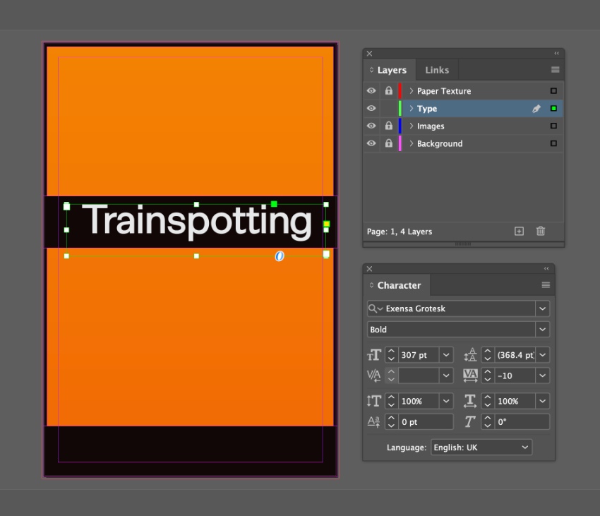 trainspotting movie title font