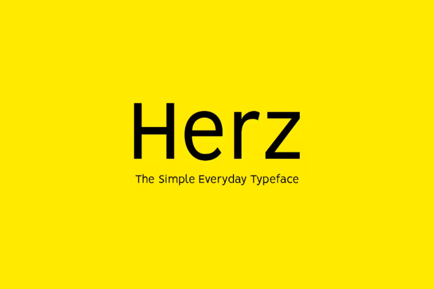 Herz sans serif typeface