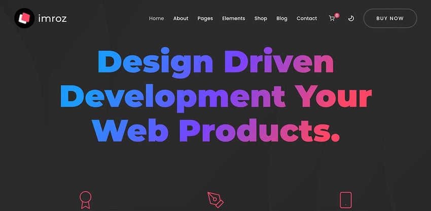 Imroz dark mode wordpress theme